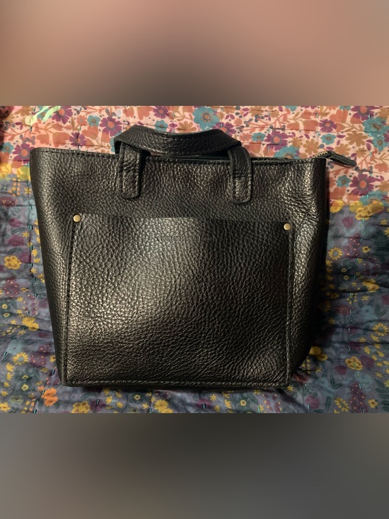 Portland Leather Handbags - Portland Leather Pebbled Black Leather Crossbody Mini Tote